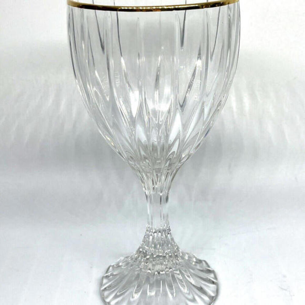 Vintage Mikasa Park Lane Gold Crystal Water Goblet 6.75" Replacement Stemware